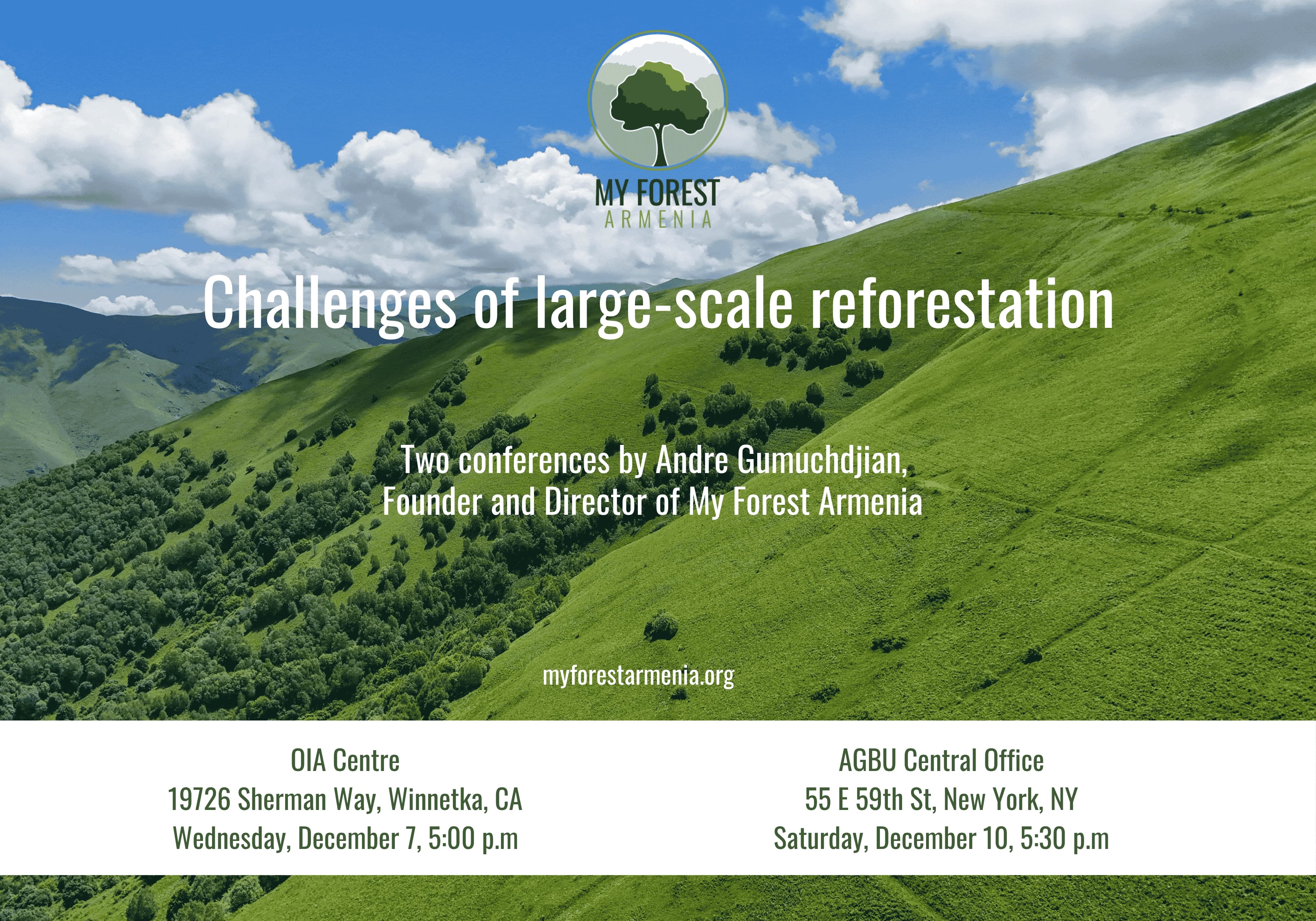 Andre Gumuchdjian s’exprimera à Los Angeles et à New York sur le reboisement à grande échelle